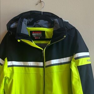 Karbon Men's Dynamic Black and Yellow Ski Jacket